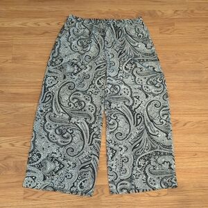 Michael Kors Paisley Print Wide-Leg Pants Fun pants Size 14 NWOT